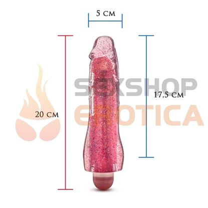 Vibrador realistico con brillo en la oscuridad y varias velocidades 